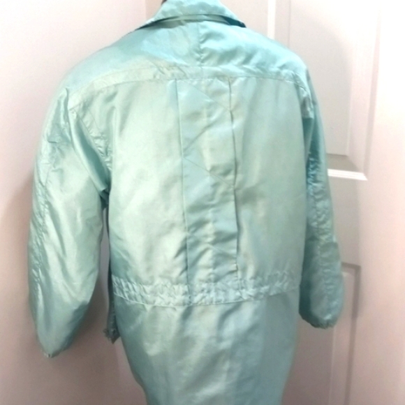Optix by Julia Michael's Light Teal Wind Breaker Size S - Picture 2 of 8